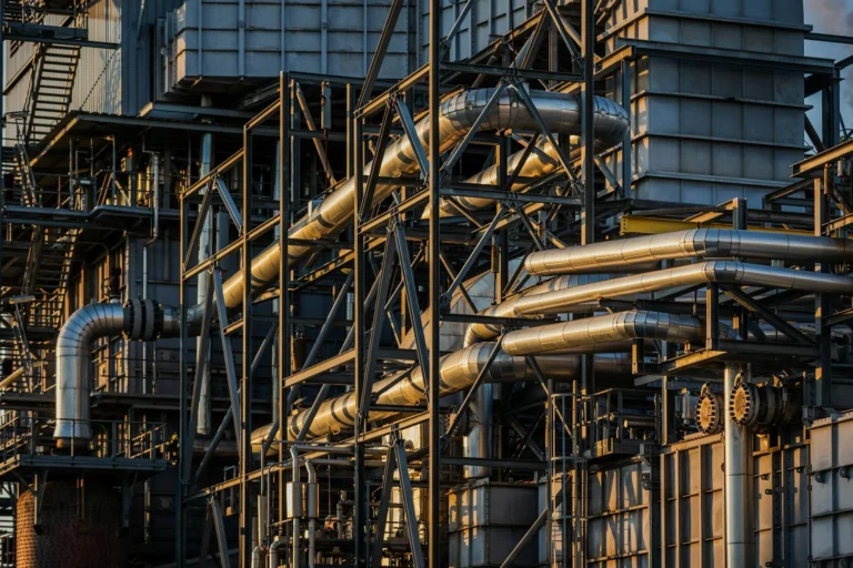 Factory Pipes Water Treatment Design